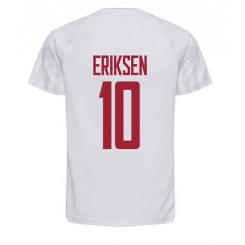 Fotballdrakt Herre Danmark Christian Eriksen #10 Bortedrakt VM 2022 Kortermet